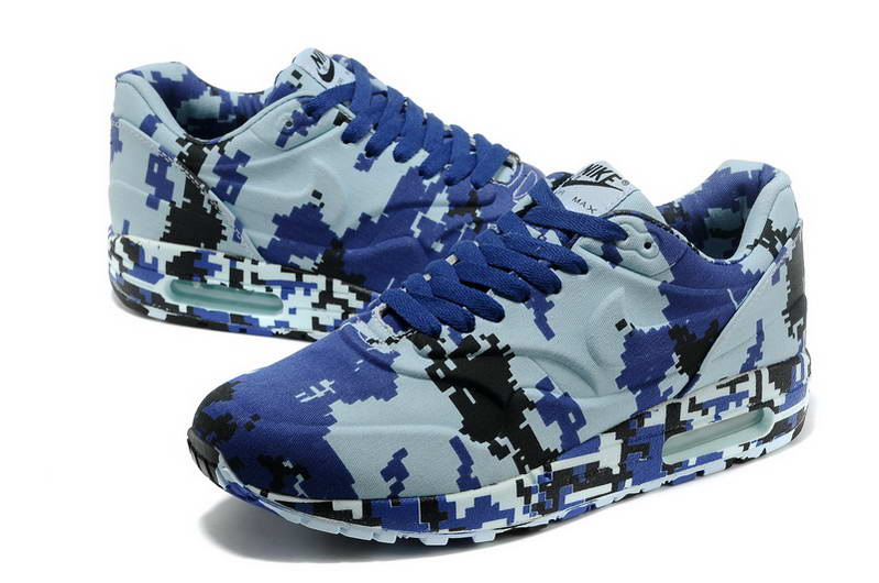 Air Max 87 Chaussures Hommes Jungle camouflage numerique Bleu Noir (1)
